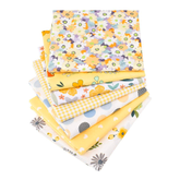 CraftsFabrics 7 Stück/Los Gelbe Serie Quilting Patchwork Stoff Fat Quarter Bundles Baumwollstoff für DIY Herstellung von Zubehör